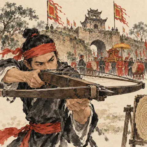 Tranh minh hoạ Lễ hội Cổ Loa