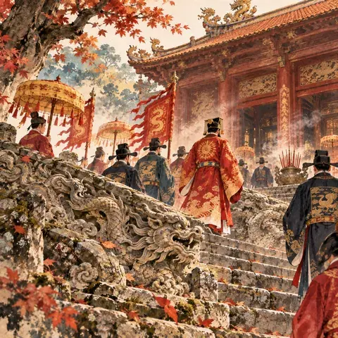 Tranh minh hoạ Lễ hội Lam Kinh