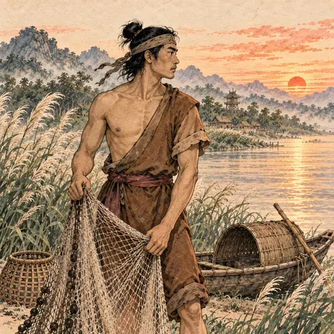 Tranh minh hoạ Chử Đồng Tử
