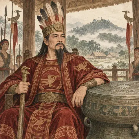 Tranh minh hoạ Hùng Vương