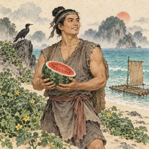 Tranh minh hoạ Mai An Tiêm