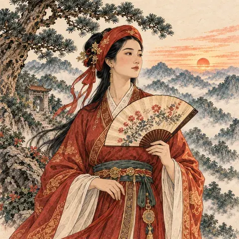 Tranh minh hoạ Mẫu Liễu Hạnh