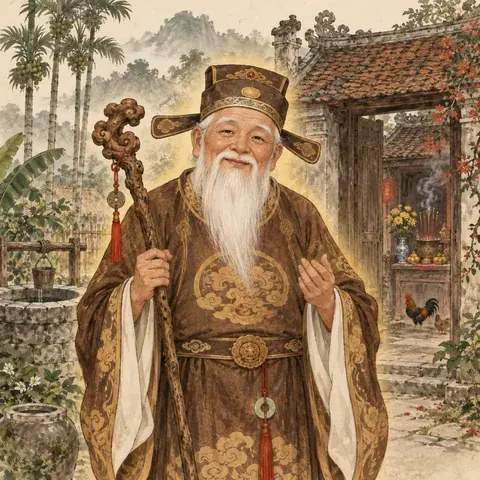 Tranh minh hoạ Thổ Công