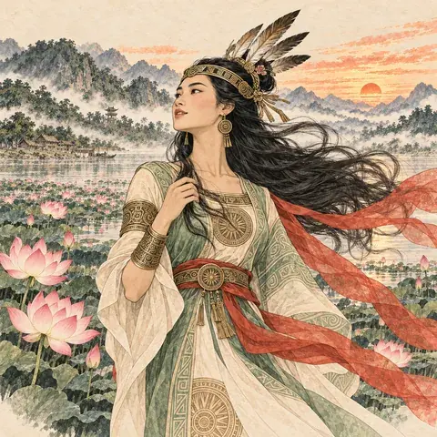 Tranh minh hoạ Tiên Dung