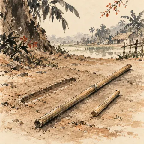 Tranh minh hoạ: Chơi khăng