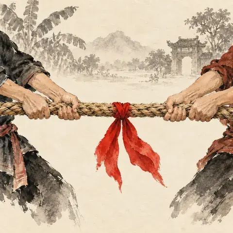 Tranh minh hoạ: Kéo co