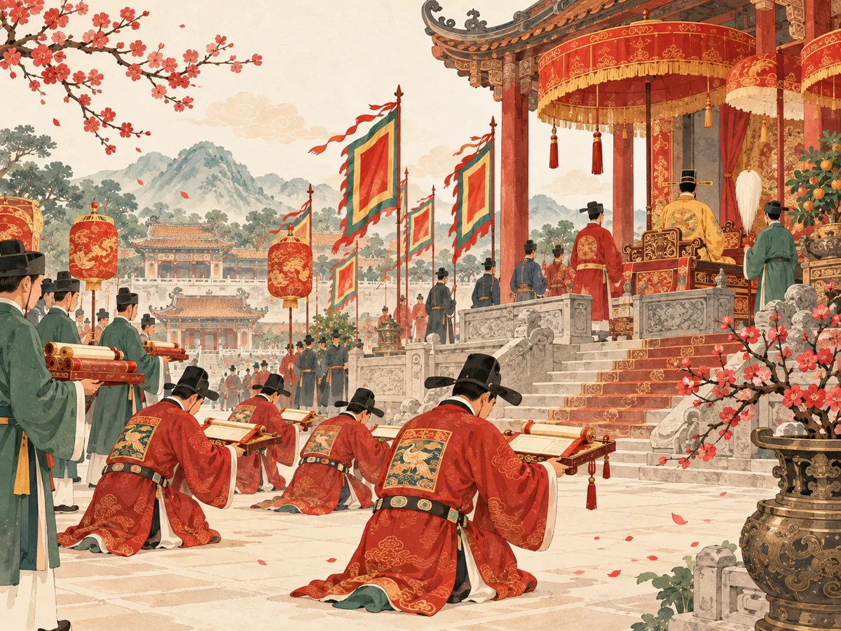 Tranh minh hoạ: Lễ Ban Sóc