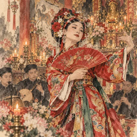 Tranh minh hoạ Lễ hội đền Lảnh Giang (Kỳ 1)