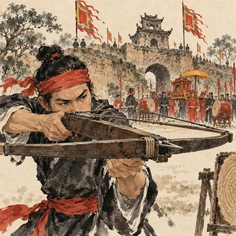Tranh minh hoạ Lễ hội Cổ Loa