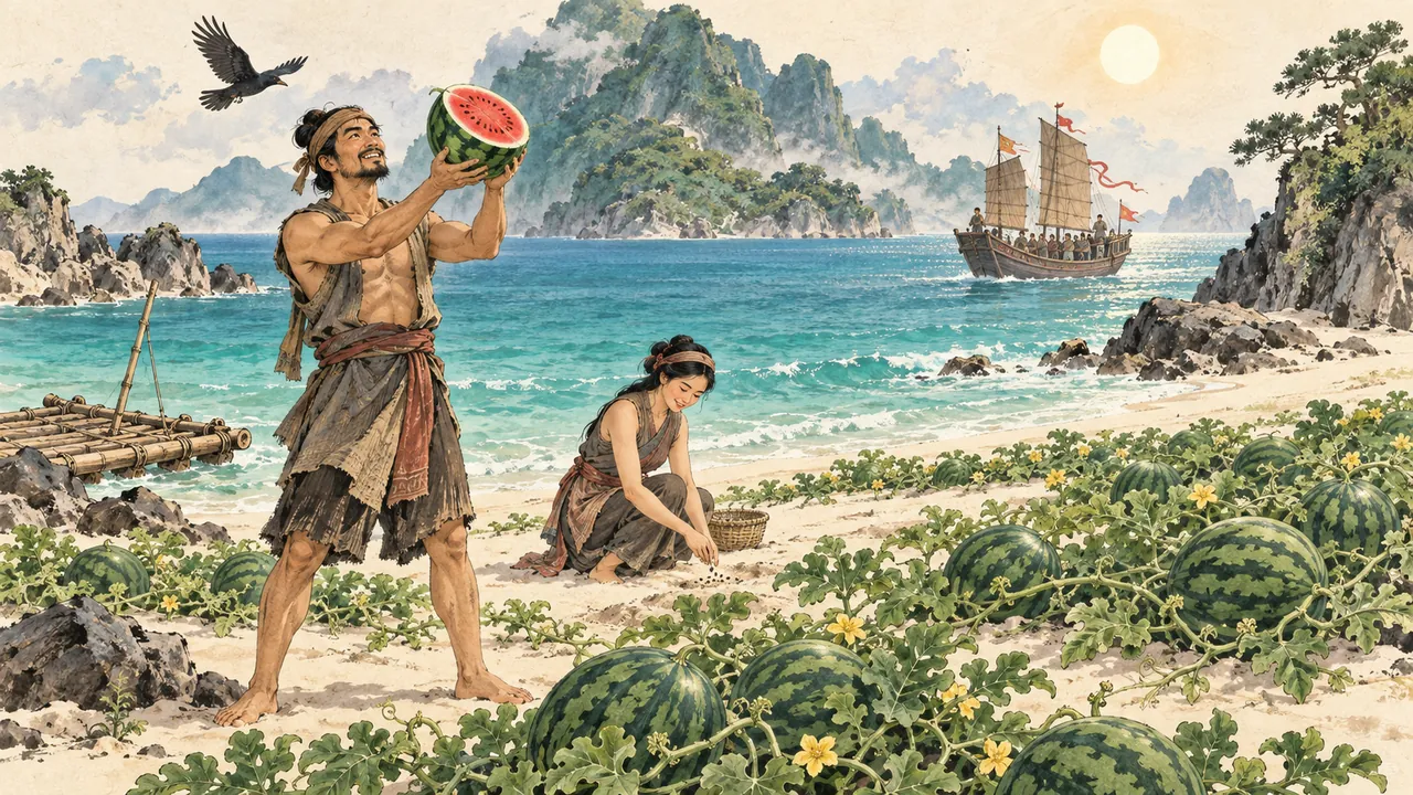 Tranh minh hoạ Mai An Tiêm