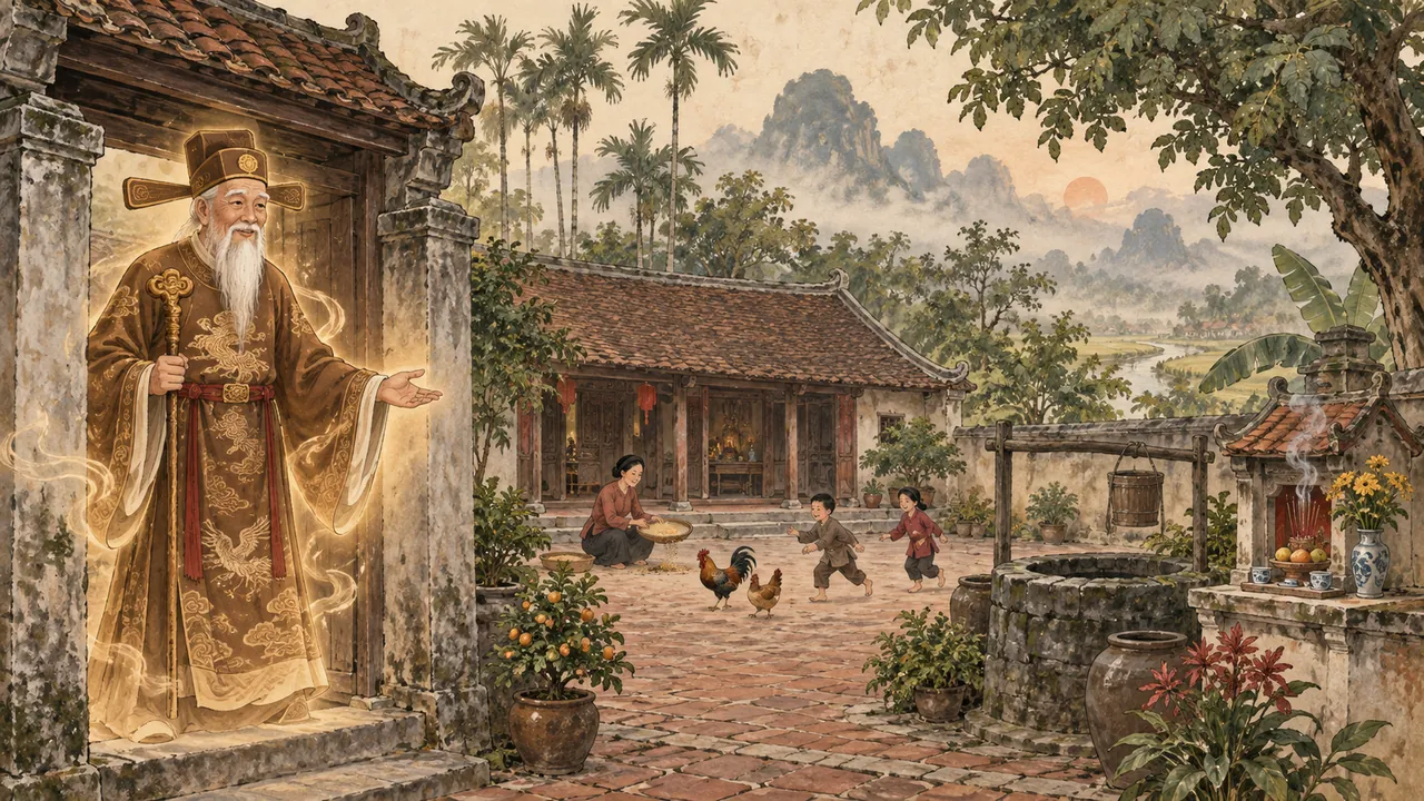 Tranh minh hoạ Thổ Công