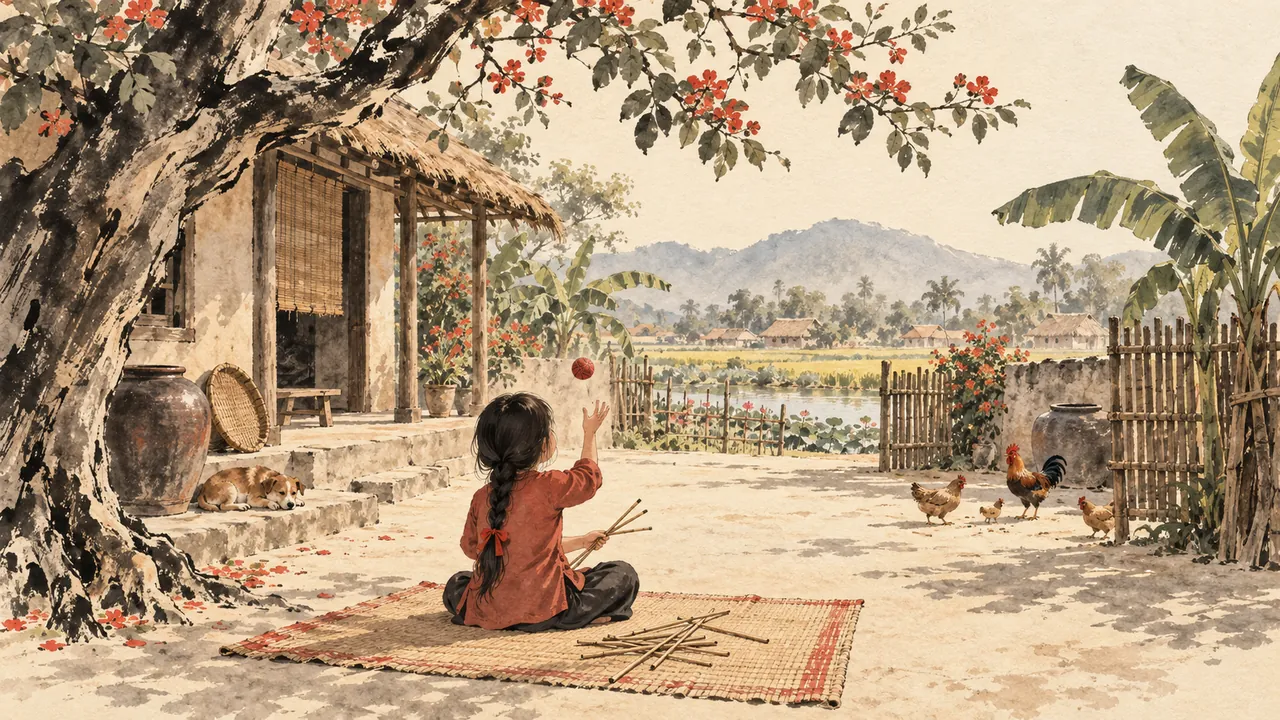 Tranh minh hoạ: Chơi chuyền