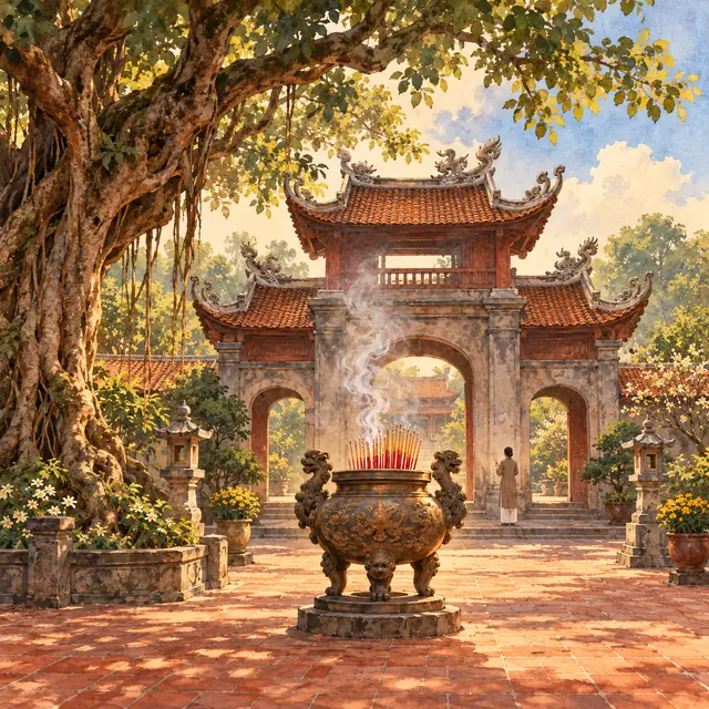 Minh họa văn khấn đi chùa